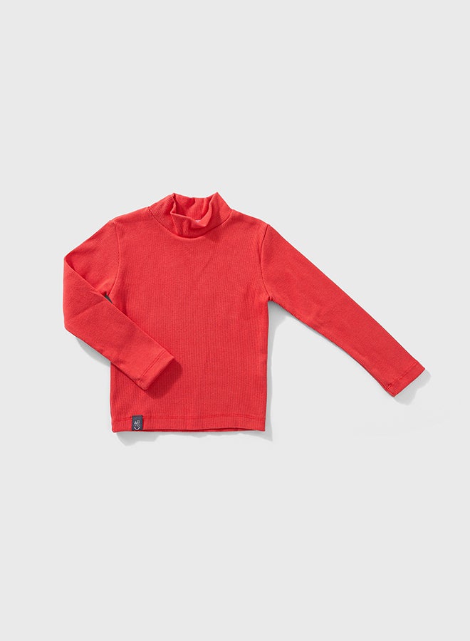 Baby Girl High Collar Knitwear Pullover